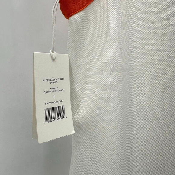 Tory Burch Tory Sport Sleeveless Tunic‎ Dress Size L White Tennis Pickleball NWT - Picture 10 of 11